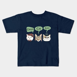 Crazy Cat Guy Kids T-Shirt